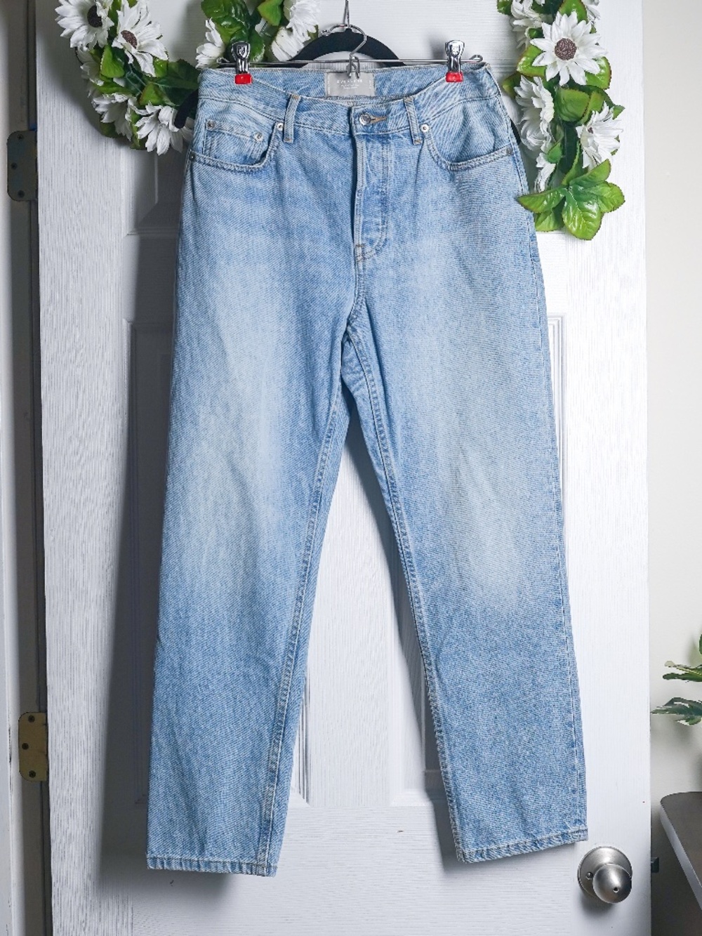 Everlane 90s Cheeky Jean Organic Cotton Light Wash Button Fly Straight Leg - Picture 1 of 6